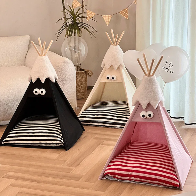 

Four Seasons Pet Tent Summer Cat Nest Universal Semi Closed Detachable Washable Christmas Cat Nest Home Dog Nest Pet Supplies