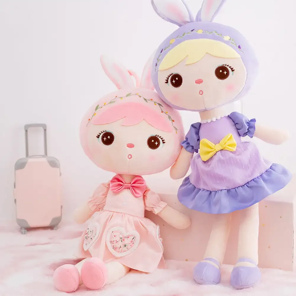 Metoo Cute Jibao Lolita Doll Plush Toys for Girls Baby Birthday Gifts Beautiful Doll with Dress Stuffed Toys for Kids Children