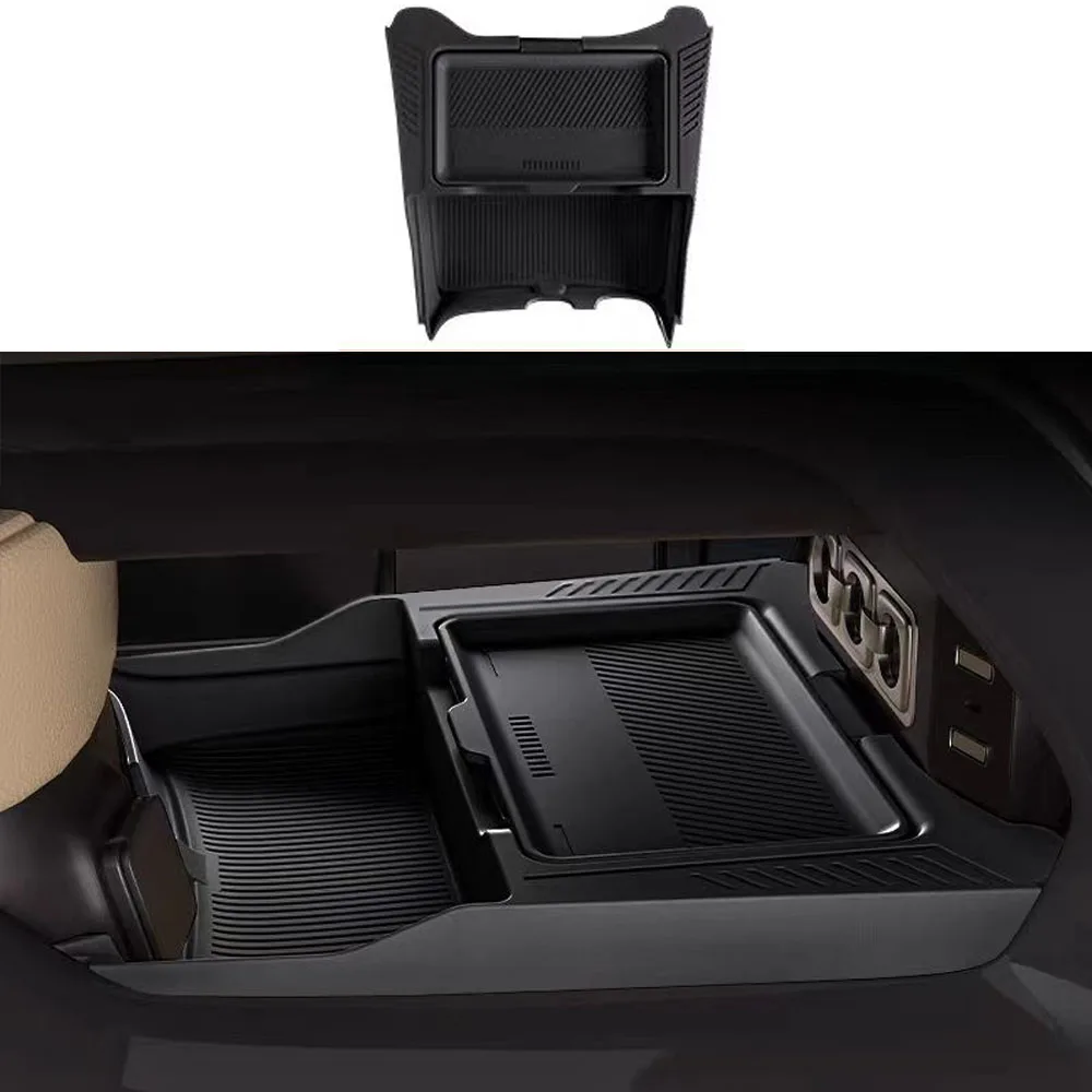 

Подходит для BYD Formula Leopard 5 2024 2025, нижняя коробка для хранения центральной консоли, двухслойная силиконовая коробка для хранения, защитная накладка