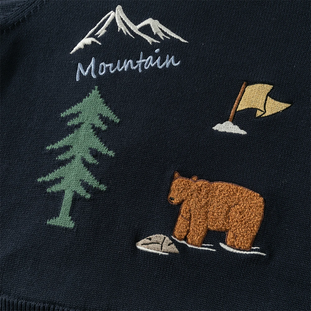 Sweter dziecięcy Dave Bella na jesień i zimę dla chłopców, aksamitny sweter z dzianiny z motywem kreskówkowym, odzież wierzchnia dla dzieci, DK4254205