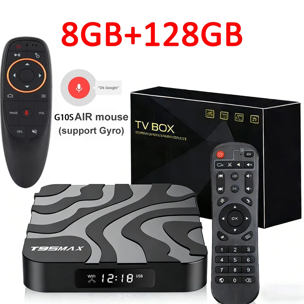 Android 16 T95Max Smart Home Theater TV Box Allwinner H618 Dual Wifi 8GB RAM 256GB ROM BT5.4 Netflix Google 4K 8K HD Set Top Box