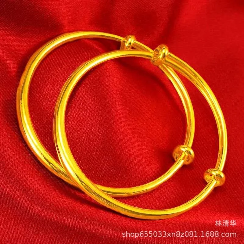 Vietnam sand gold bracelet does not fade for a long time pure sand gold jewelry simulation gold bracelet wedding bracelet gift