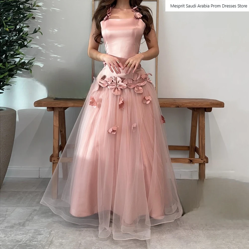 Robe de soirée trapèze pour femmes, longueur au sol, bretelles Spaghetti, sans manches, robe de bal, fleurs, drapée Simple, personnalisée