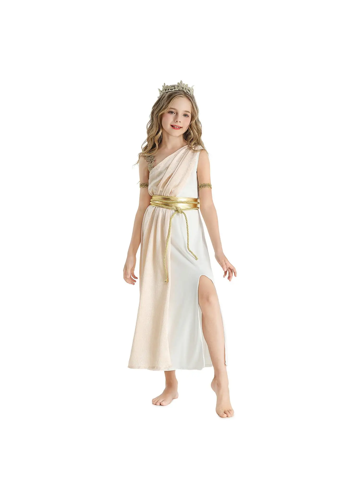 loween Costume per bambini Atena Performance Outfit Medievale Dr Antica Regina Ele Design Cinese Sle Costume di scena