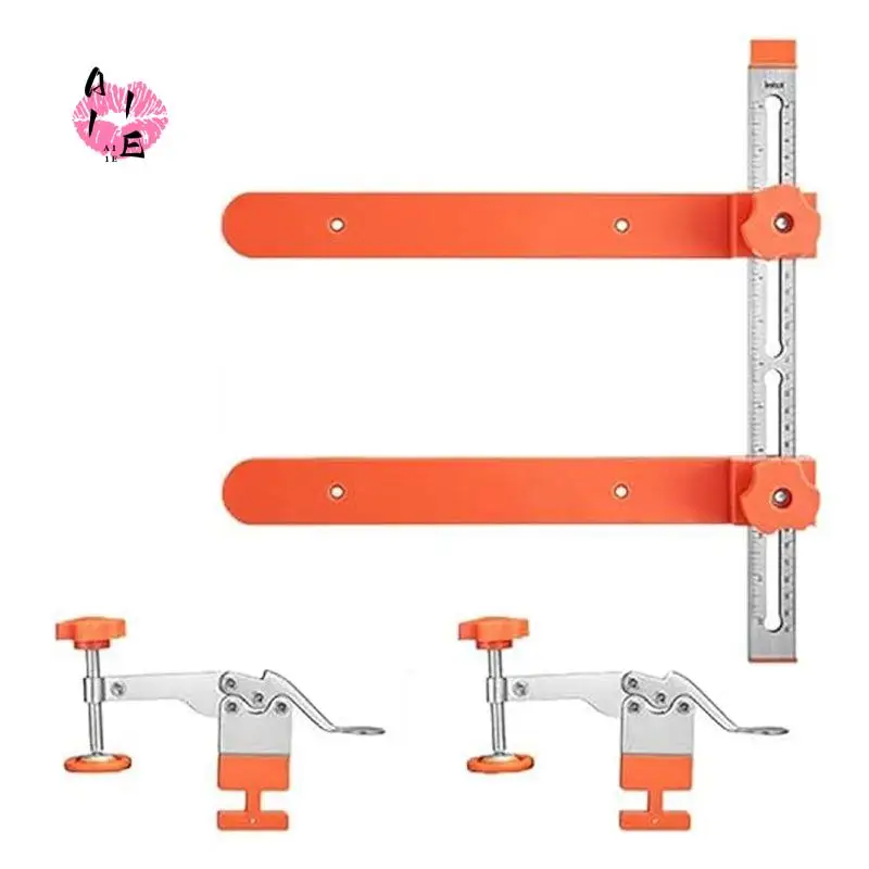 A11E-Drawer Slide Installation Jig Kit,Drawer Slide Tool,Precision Cabinet Hardware Jig,Shelf Pin Jig Hinge Jig For Cabinets