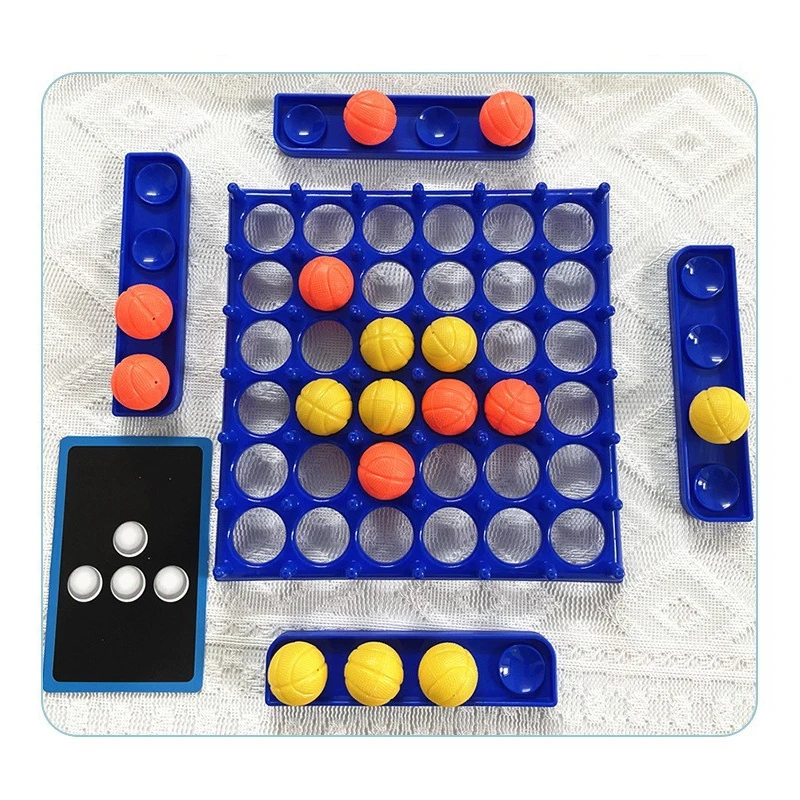 Party Game Toy bouncing Ball Game Stress Relieving Toys 1 - 4 Players Competition Interaction 9 Cards Challenges Fun Toys