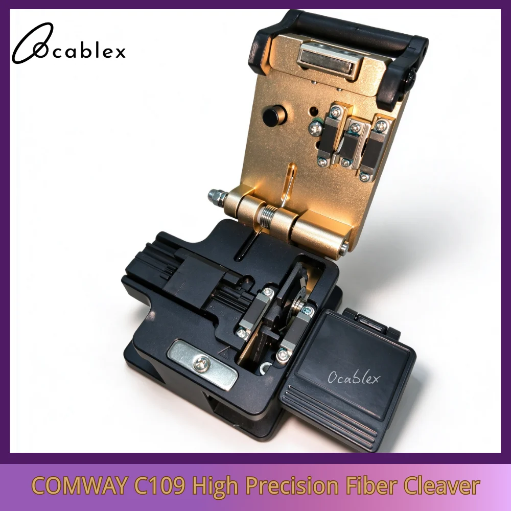 COMWAY C109 High Precision Fiber Cleaver Optical Fiber Cutting Tool 48000 Cleaves FTTH Fiber Optic Cutter