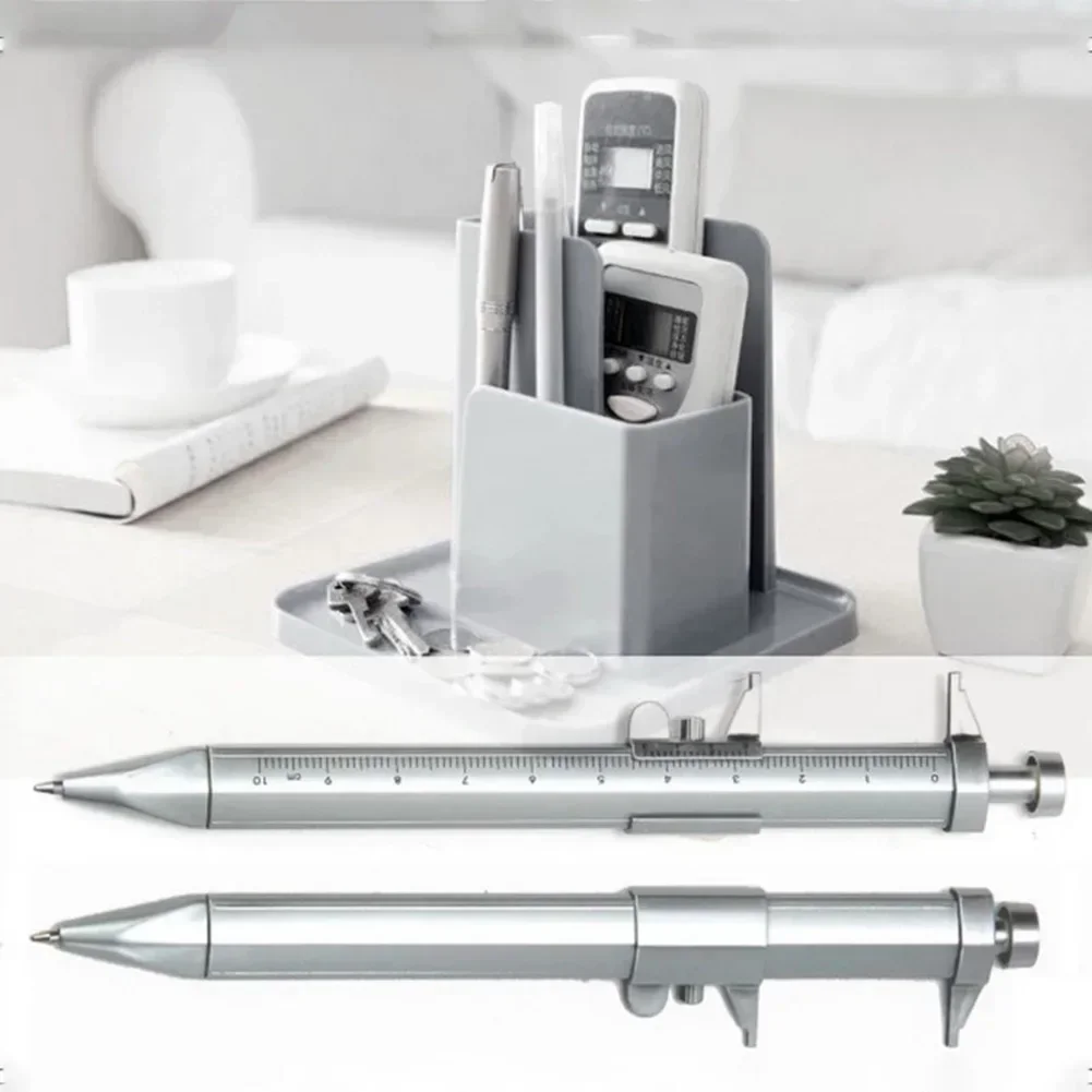 1Pcs 2 In 1 Multifunction Vernier Caliper Roller Ball ปากกา 0 มม.ถึง 100 มม.Caliper สําหรับวัดและเขียนเครื่องมืออเนกประสงค์