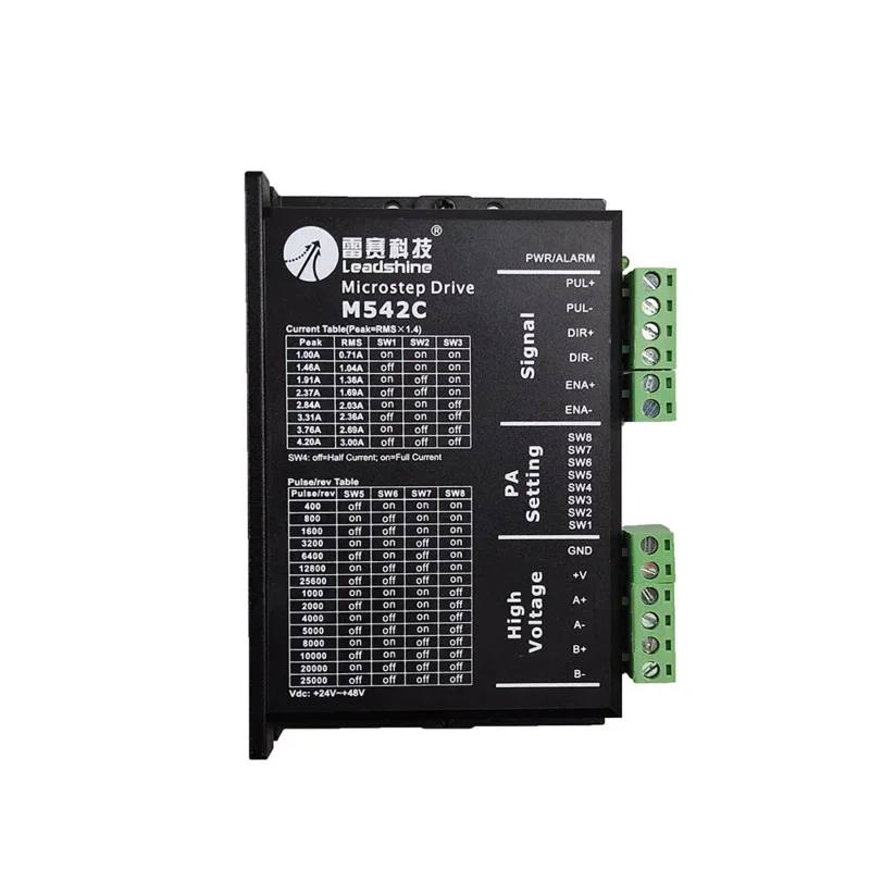 Leadshine 2 fases Nema23 57 Series 57HS21A Kit de motor paso a paso M542C controlador voltaje de entrada VDC20-50V