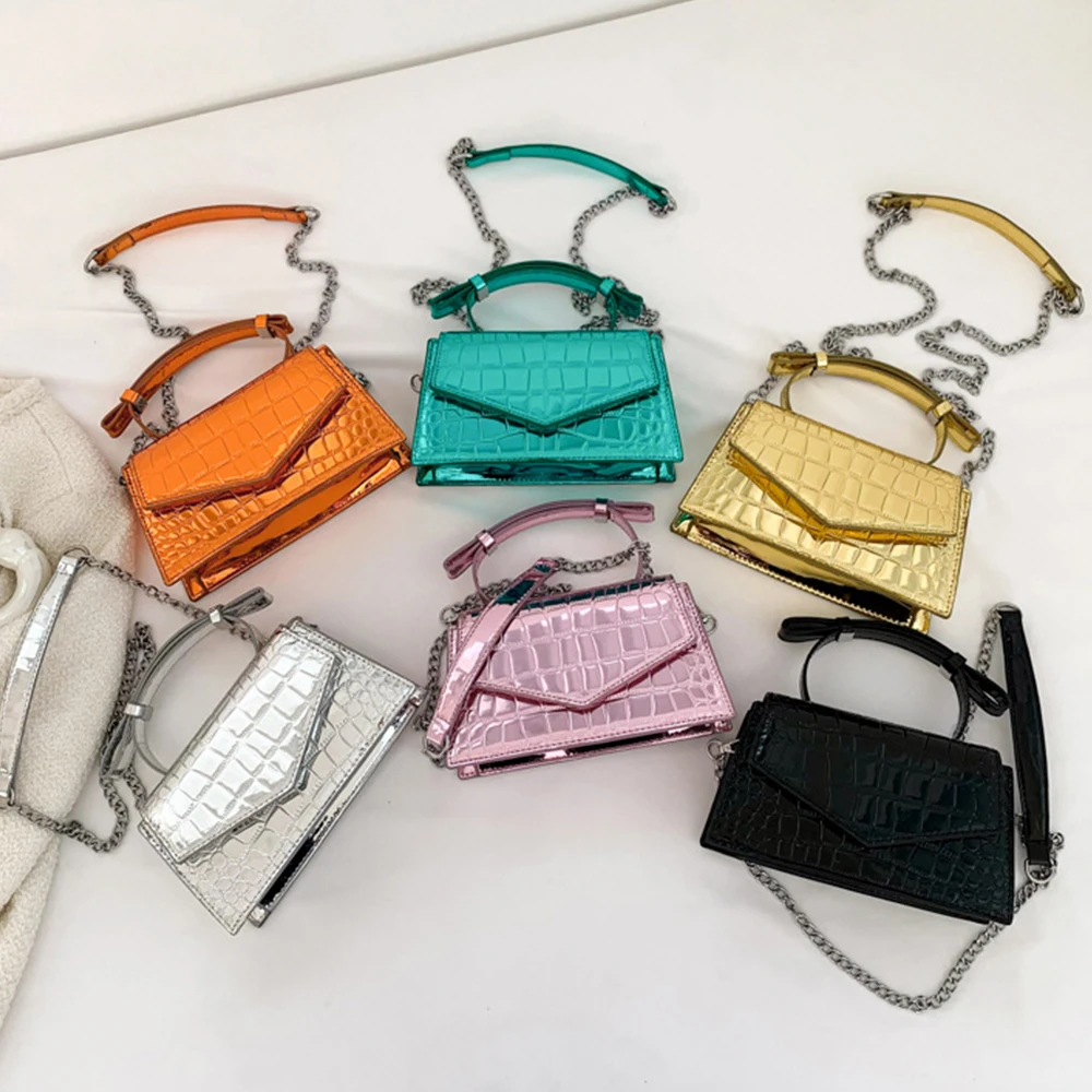 

Candy Color Women's Handbags Alligator Shoulder Bag Designer Bags for Women 2023 Mini Crossbody Bag Crocodile Pattern Clutch New