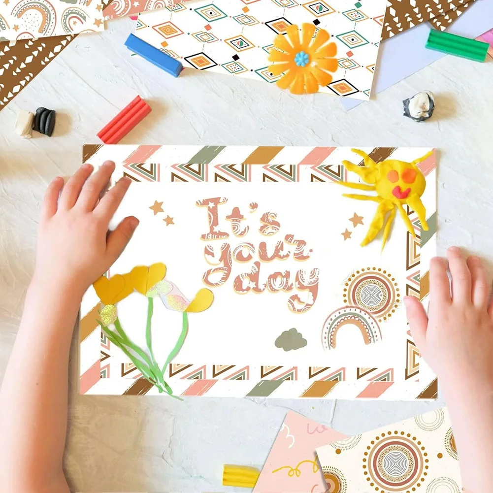 A41Z-Scrapbook Paper Pad - 12Inch X 12Inch Cute Patterned Cardstock, 24Pcs Scrapbooking Paper, Cardmaking Craft Paper Pack