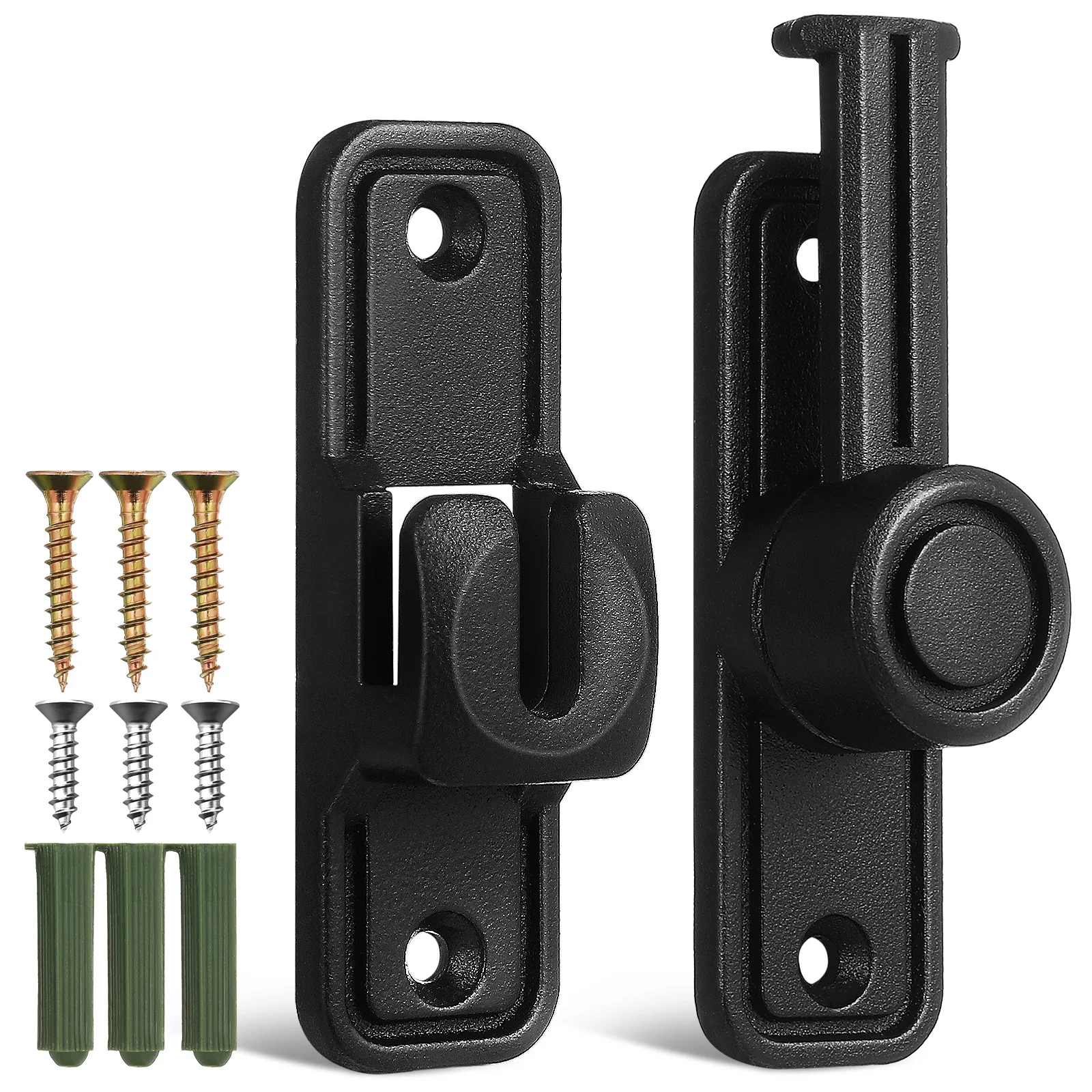 

Barn Lock Latch Zinc Alloy Security Flip Gate Hardware No Drill Installation Door Safety Locks Garage Door Hardware