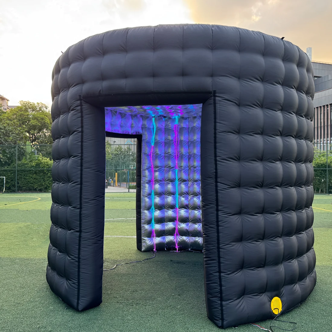 

10ft Diameter Round Inflatable LED 360 Photo Booth Enclosure with Led Light, Air Blower Photo Booth Backdrop for Events
