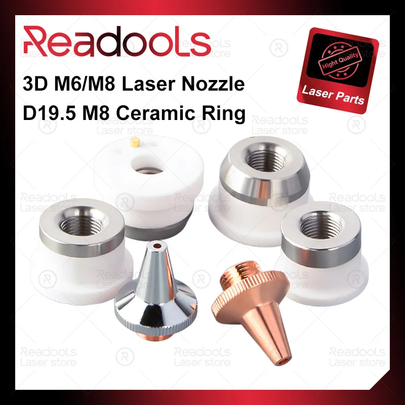 

3D-лазерная насадка M8 D15 H19 1.0 1.2 1.5 2.0 2.5 3.0 Насадка для лазерной резки Raytools BM110 Ospri Boci Hans 3D для резки труб