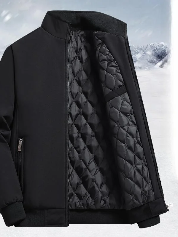 

Утепленная хлопковая куртка на осень-зиму, теплая повседневная верхняя одежда для мужчин среднего и старшего возраста, зимнее пальто больших размеров