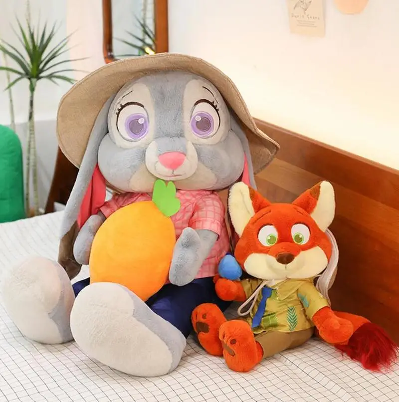 35/45/60Cm Zootopia Judy Nick Pluche Kussen Speelgoed Kawaii Gevulde Pop Cartoon Anime Dier Kussen pluizige Home Decor Kid Geschenken