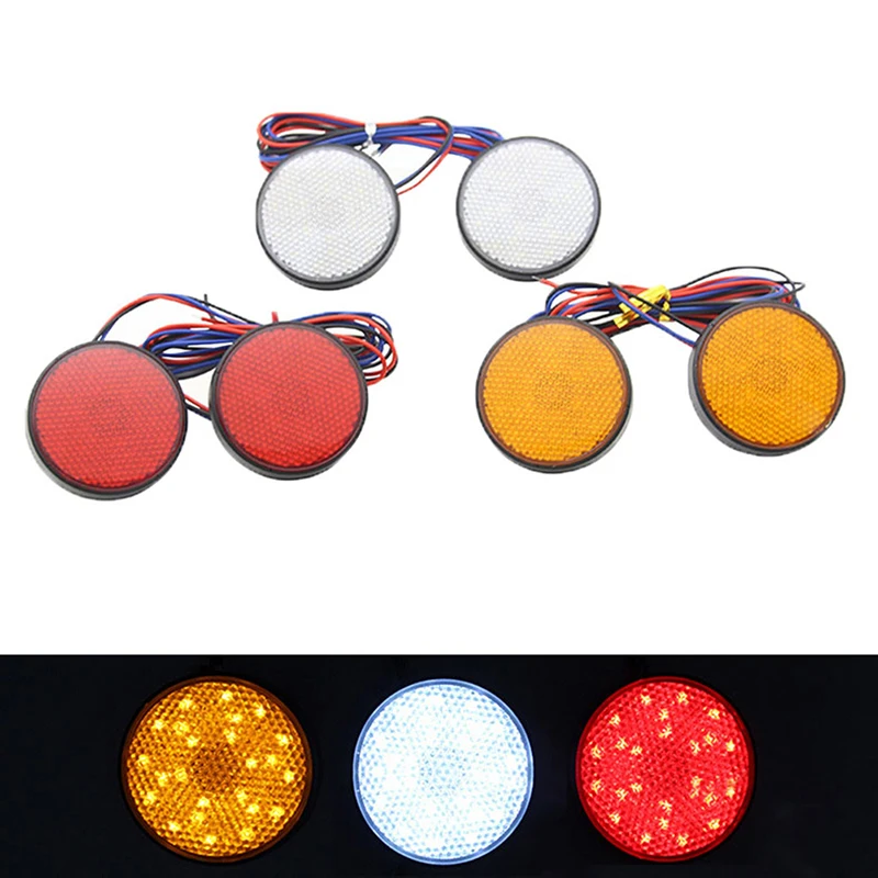 1pc Motorcycle 24 LED Brake Stop Warning Reflector Light Rear Tail Marker Lamp