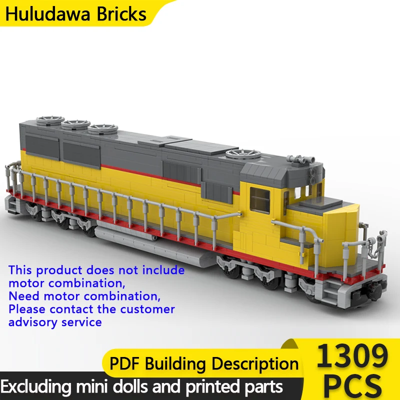 

City Car Model MOC Building Bricks Railway SD50 Diesel Locomotive Modular Technology Gifts Holiday Assemble Children Toys Suit