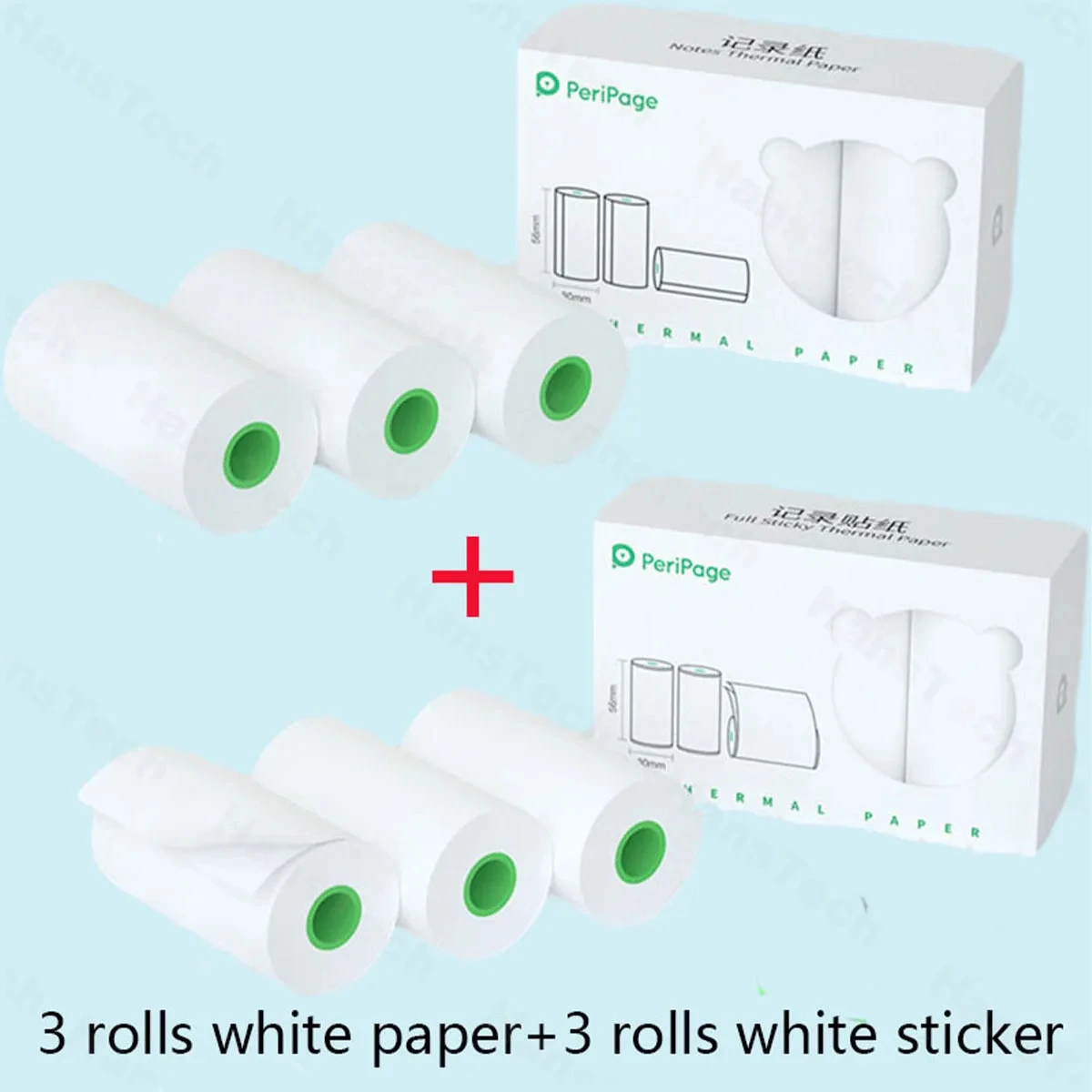 6 Rollenperipage Geen Bpa Mini Printer Papieren Sticker Zelfklevend Thermisch Papier Kleur Lable Papier Voor A6 Fotoprinter