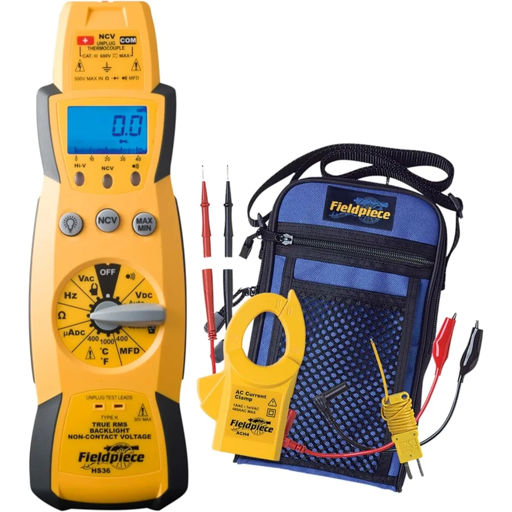 Expandable Manual Ranging Stick Multimeter Clamp Meter 400A AC Current NCV Voltage Temperature Capacitance K-Type