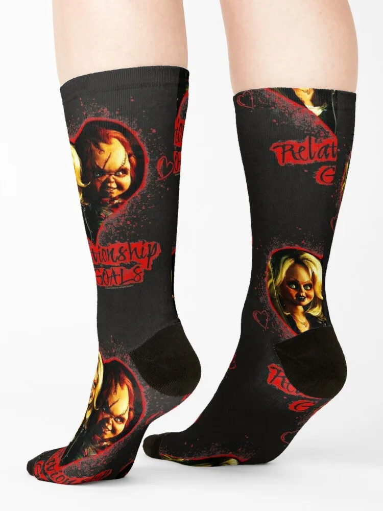 Childs Play Chucky y Tiffany Objetivos de relaciones Calcetines medias deportivas marca de diseñador regalos de navidad Calcetines para niños Calcetines para mujer