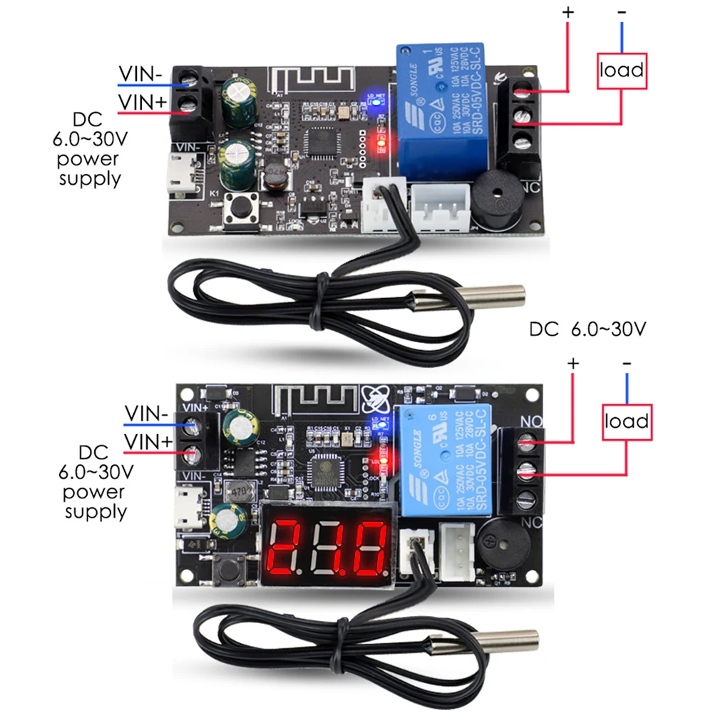 Pilot WIFI termostat DC6-30V precyzyjnego modułu pobierania regulatora temperatury, tryb chłodzenia