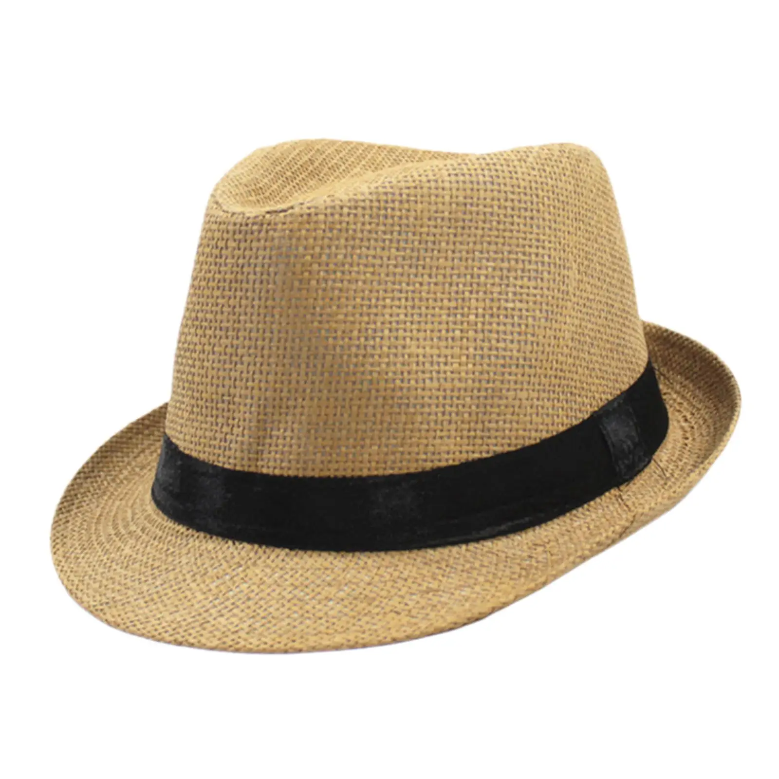 Lightweight Papyrus Top Hat for Summer Beach Sun Protection Breathable Versatile Outdoor Travel Party Costume Hat