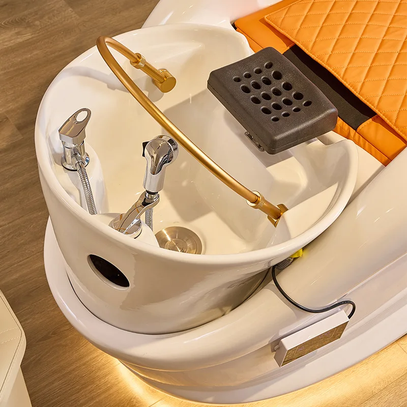 سرير شامبو للتدليك الكهربائي الذكي، سرير معالجة رأس التبخير الأوتوماتيكي الخاص لتدوير المياه #3