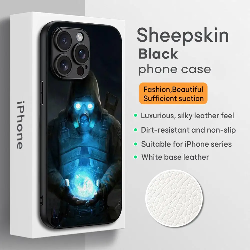 Game Stalker 2 hot pattern Phone Case For iPhone 16 15 14 13 12 11 Plus Pro Max Limited Edition Black hard case Sheepskin