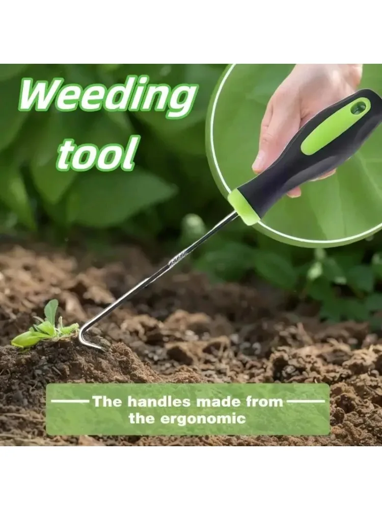 AliExpress NONE Heavy-Duty Weed Puller Tool - Ergonomic Root Remover for Lawn, Patio Gravel, Effortless Manual Weeding Tool with Non-Slip Grip