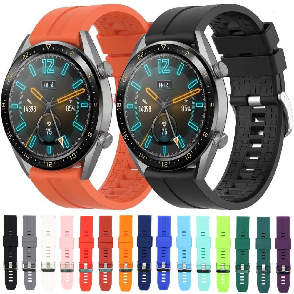 

Silicone Strap For Huawei Watch GT2/Samsung Galaxy watch 3/Gear S3/Amazfit GTR Sports smartwatch for Huawei watch 46mm 42mm band