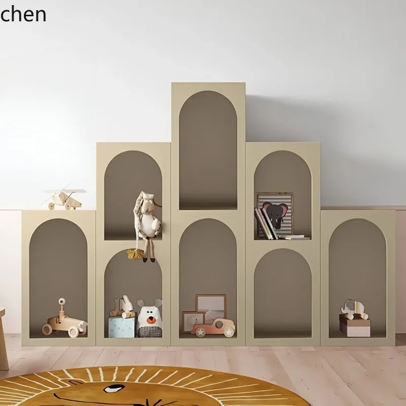 YFY  Creative Personalized Bookshelf Bookcase Piano Lacquer Multifunctional Storage Decorative Entryway Cabinet Display Cabinet