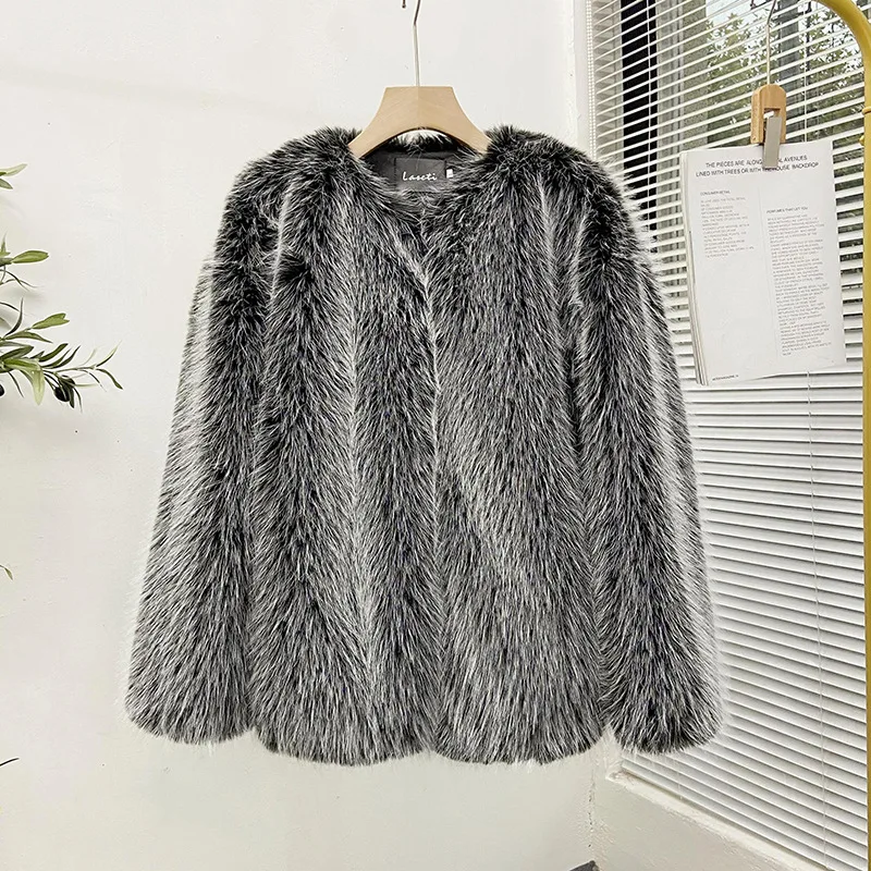 2023 New Lamb Wool Coat Women's Winter Short Imitation Rex Rabbit Fur Grass Youth Thickened Plush Top