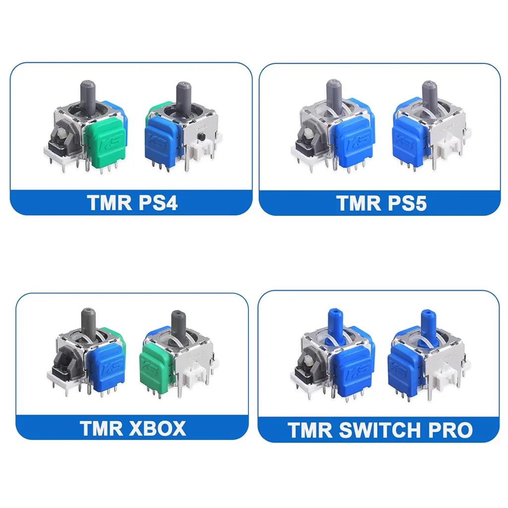 2/10 قطعة ثلاثية الأبعاد التناظرية عصا استبدال TMR تأثير عصا التحكم ل DualSense PS5 PS4 Xbox سلسلة X/S التبديل برو تحكم ترقية