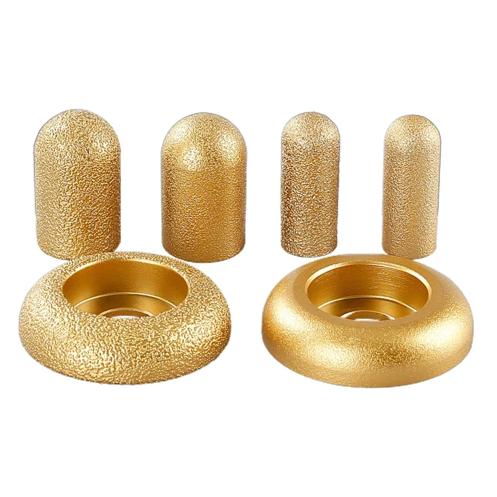 1 Pc Vacuum Brazed Diamond Grinding Wheel Deburring Head M10 Thread 20mm Bore 46/100 Grit For Rotary Tool File Grinder Parts