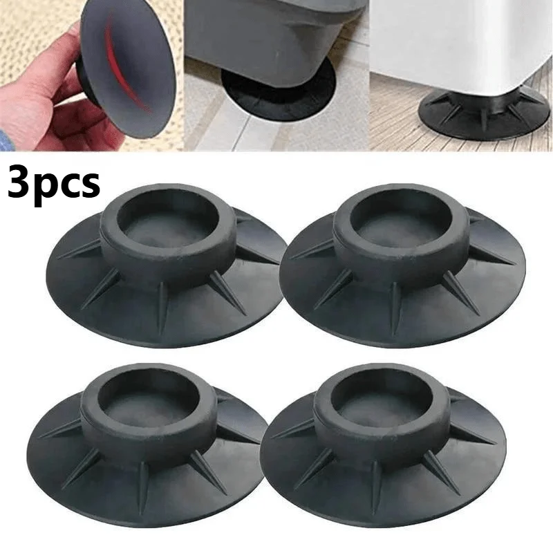 3pcs Anti-Vibration Pads for Washing Machines & Refrigerators - Noise Reduction, Non-Slip Design