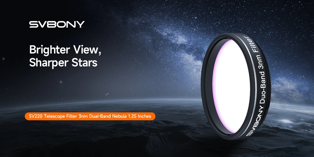 Svbony SV220 Teleskopfilter, H-Alpha und OIII, 3 nm Dualband 1,25 Zoll/2 Zoll Nebelfilter für Astrofotografie – Detail 8