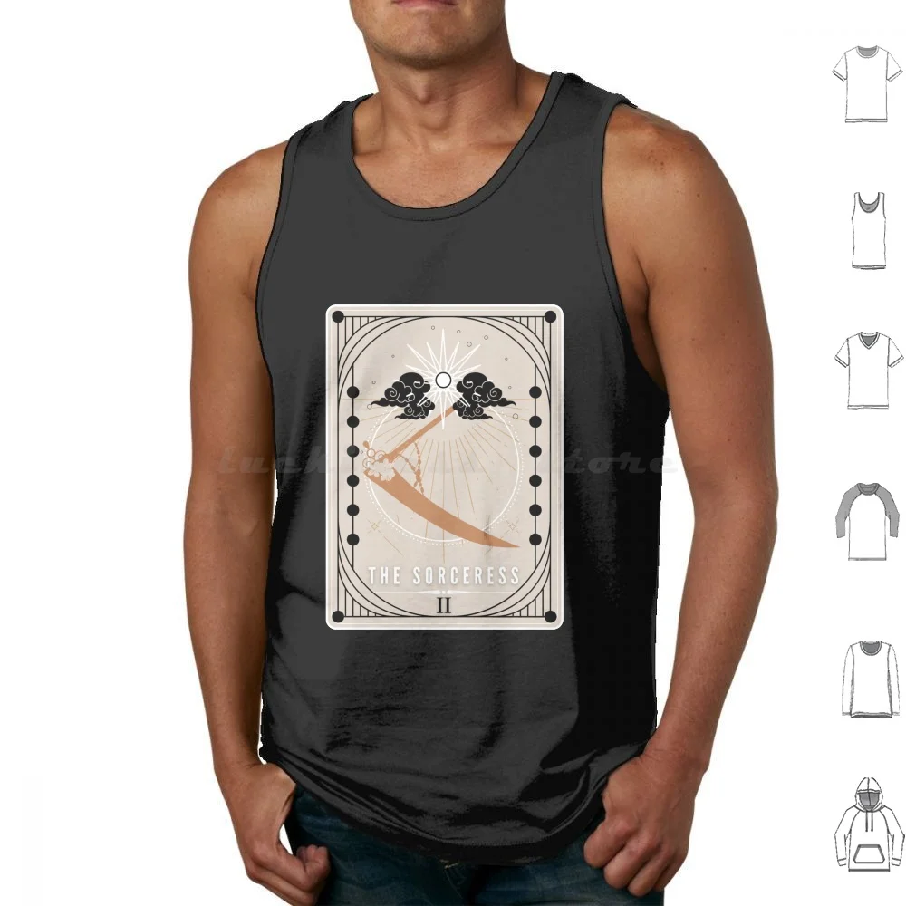 Black Desert Online Sorceress Class Tarot Card Tank Tops Print Cotton Black Desert Online Bdo Black Desert Black