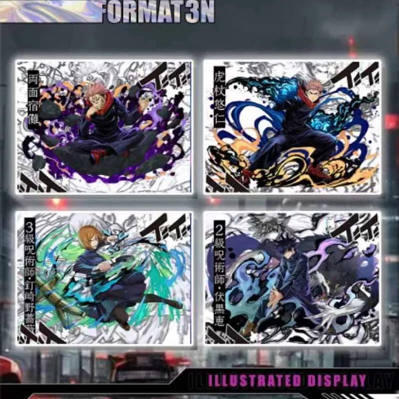 Jujutsu Kaisen Dragon Ball Demon Mix Animation A4 A5 Collection Cards Board Trading For Kids Playing Cards, venta al por mayor