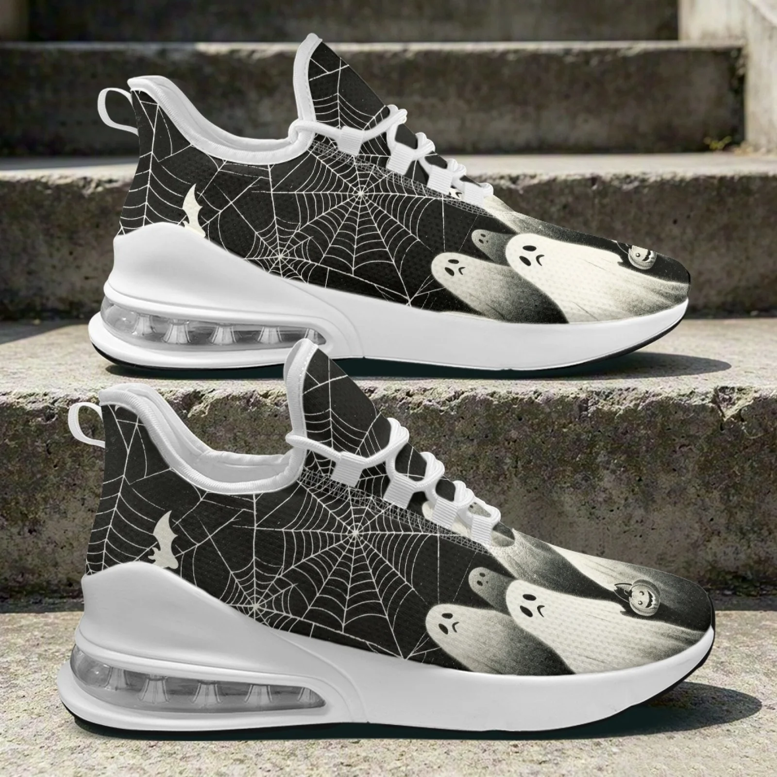 PENSTROLL Mesh & EVA Fashion Low-Top Casual Shoes Stylish Running & Casual Footwear for Women Walking Halloween