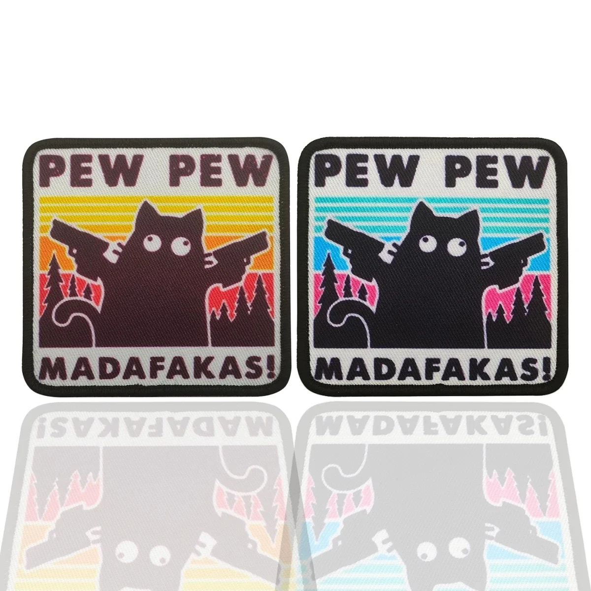 New Design PEW PEW MADAFAKAS Bag Accessories Embroidered Ghost Army Armband Backpack Patches for Clothing