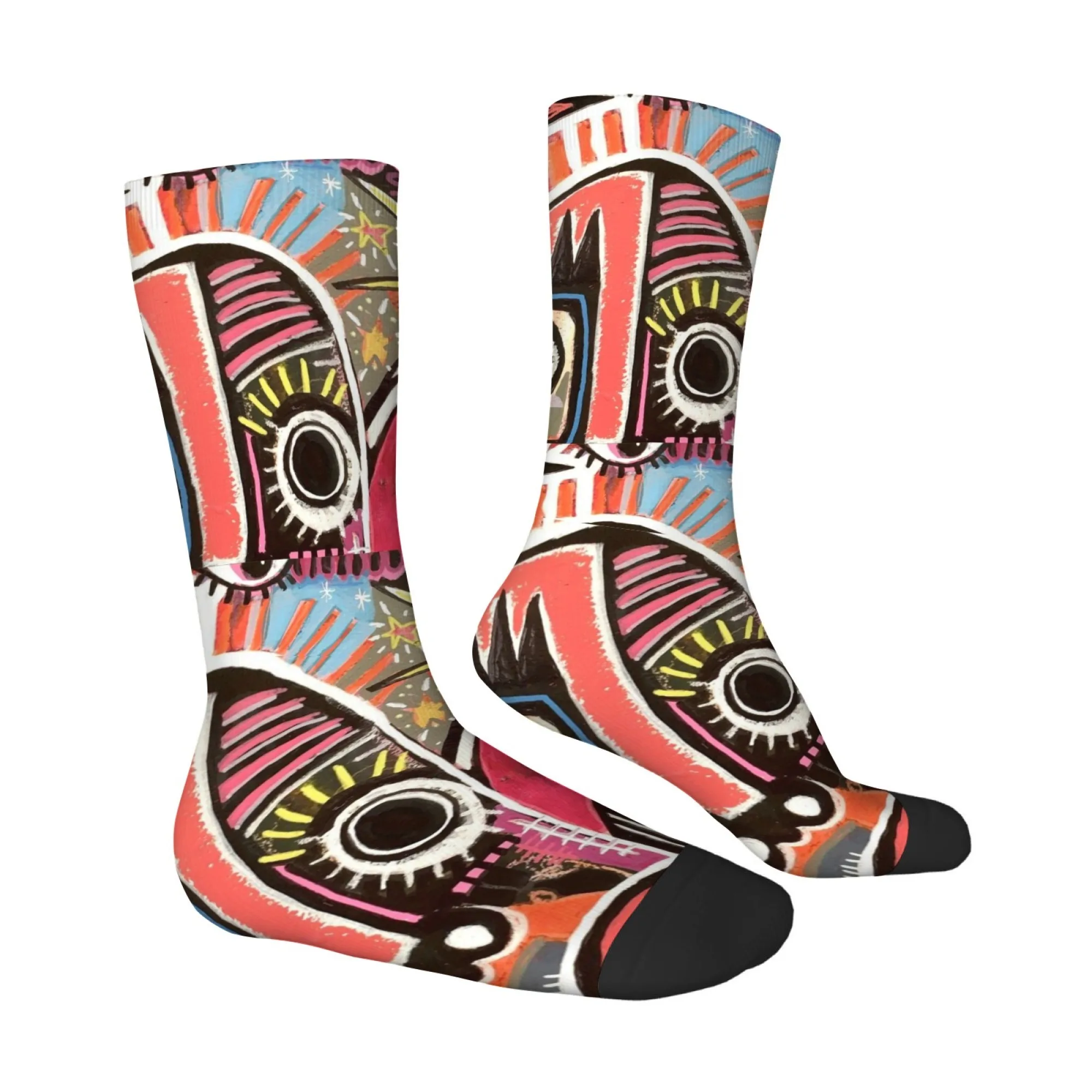 

Avant-garde and Postmodern Style Art Abstract Eye Men Mid-calf Socks Unique Outfit for Art Gallery Visits Soft Breathable Socks