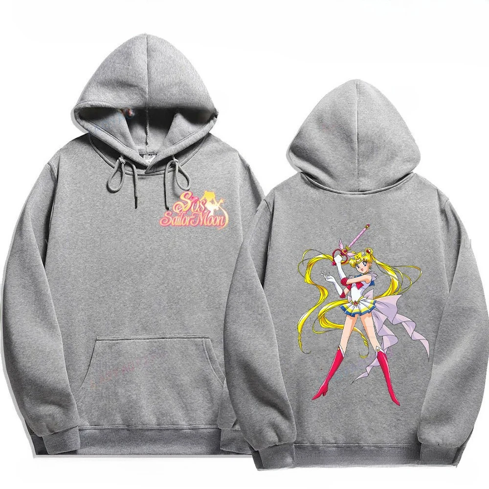 MINISO Unisex Sailor Moon Anime Hoodie Sweatshirt Mannen Vrouwen Street-wear Oversized Casual Lente Herfst Mode Capuchon