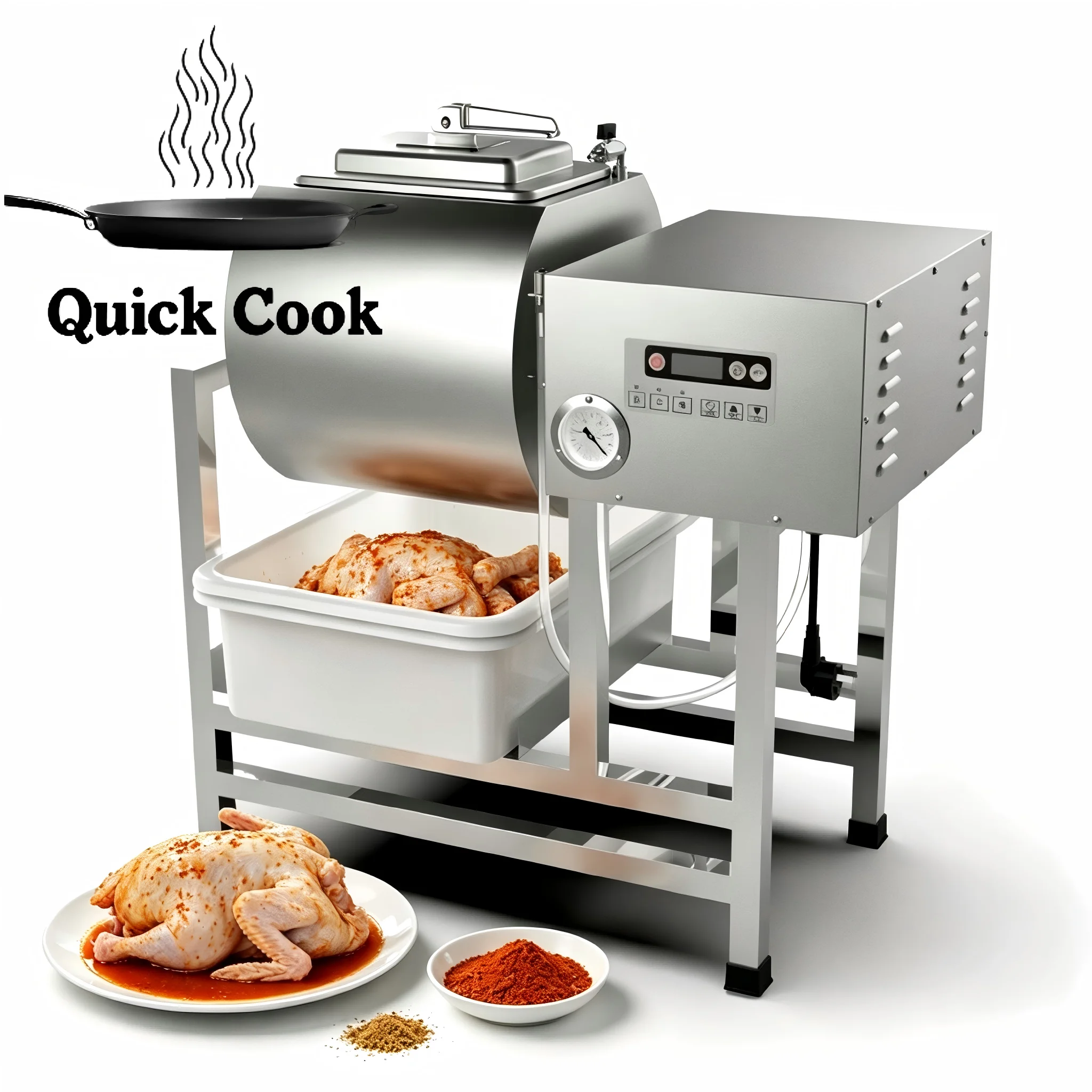 

60L High Capacity Food Pickling Curing Tank Balance Flavored Vacuum Tumbler Meat Marinating Machine