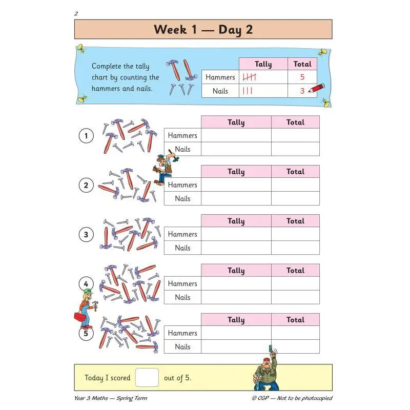Novo livro de prática diária de matemática ks2 ano 3 primavera prazo cgp livros coordenação grupo publicações 9781789086508 livro