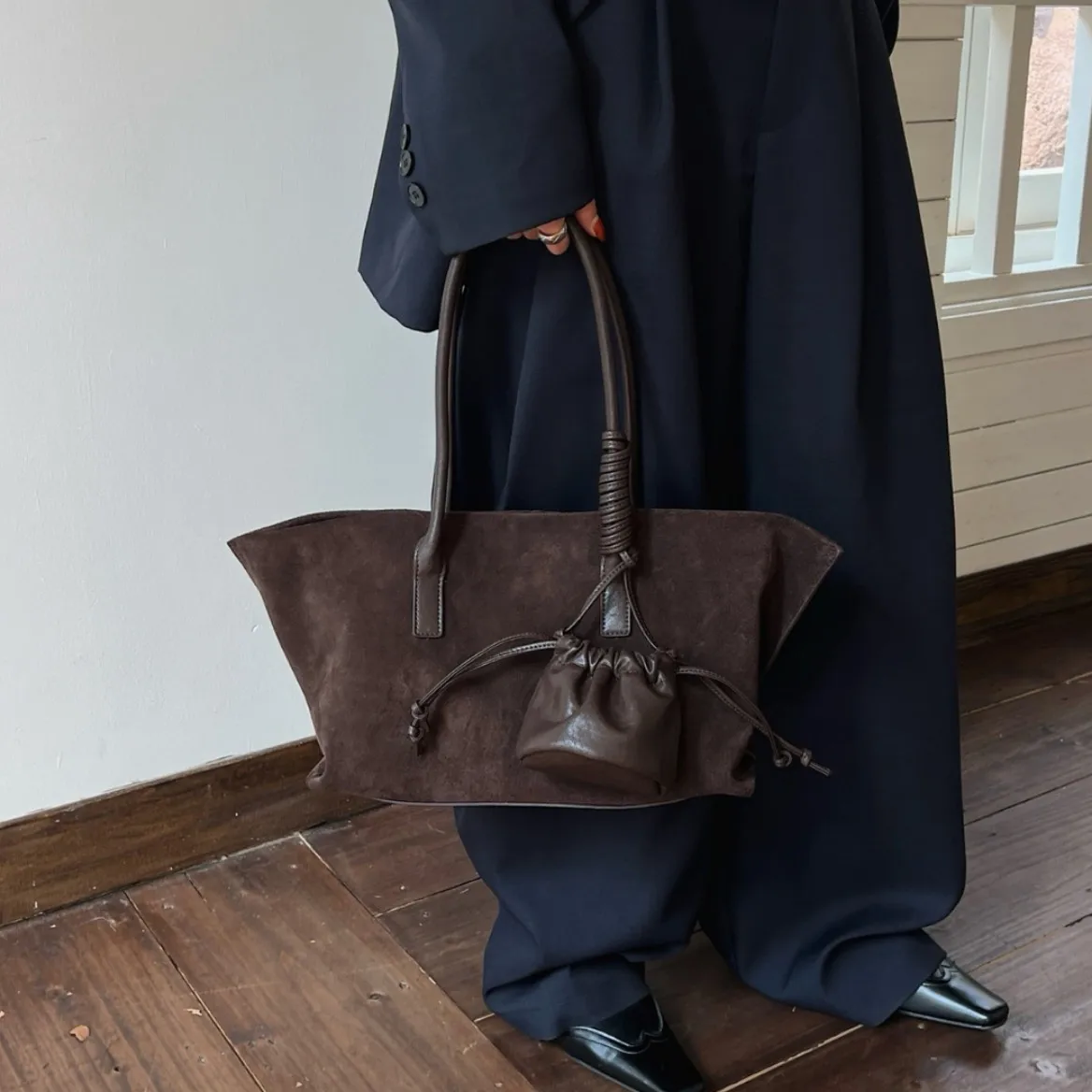 

Frosted Suede Autumn And Winter Women's Bag New Design Large-capacity Suede Vintage Relaxed Casual Handbag Shoulder Bag
