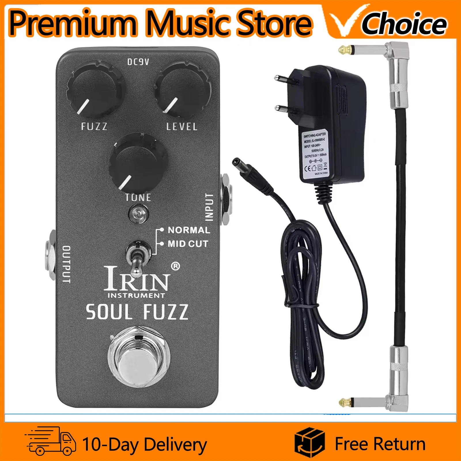 IRIN Electric Guitar Effect Pedal RS-11 Soul Fuzz Effect Pedal True Bypass Mini Single Guitar Pedal for Electric Bass Guitar