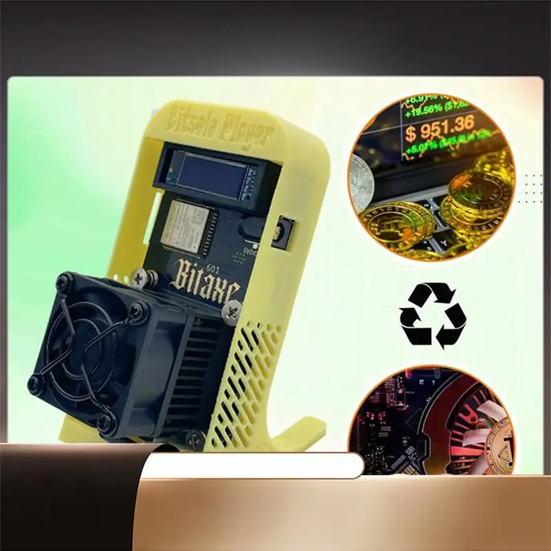 Open Sources Miner With Stand Bitaxe Gamma 601 BTC 1.2TH/S Bitcoin Miner BM1370 Asic Chip From Antminer S21 Pro-X64A