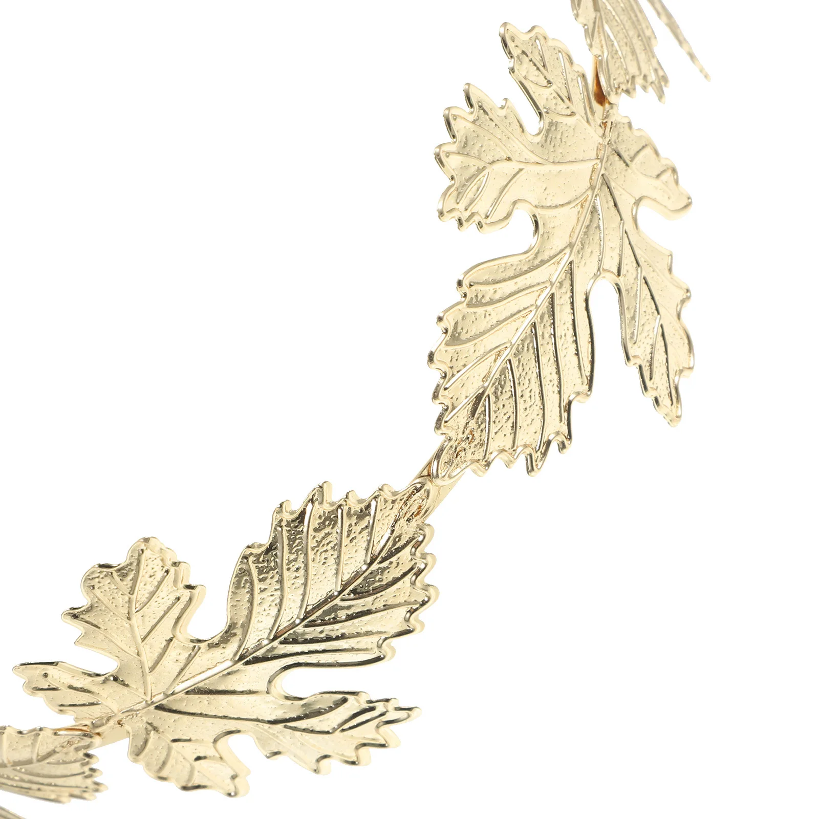 

Fashionable Gold Plated Maple Leaf Headband Metal Crown for Women Elegant Natural Aesthetic Lightweight Comfortable Wedding