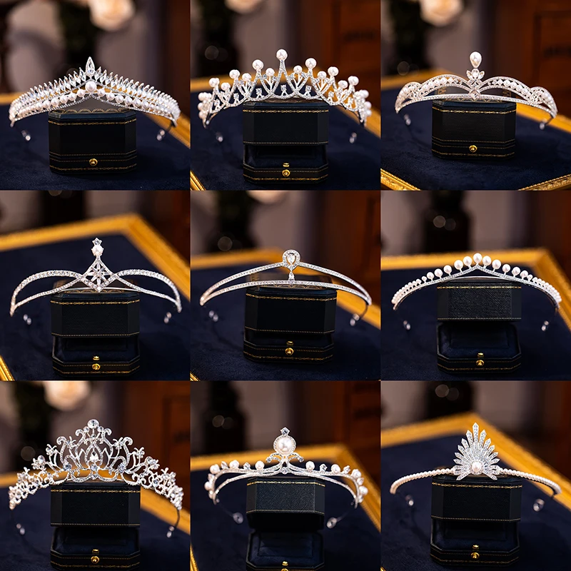 

Princ Wedding Crown Headwear Ele Children's Hairband Bridal Gown Sling Accories Alloy Plated Jewelry